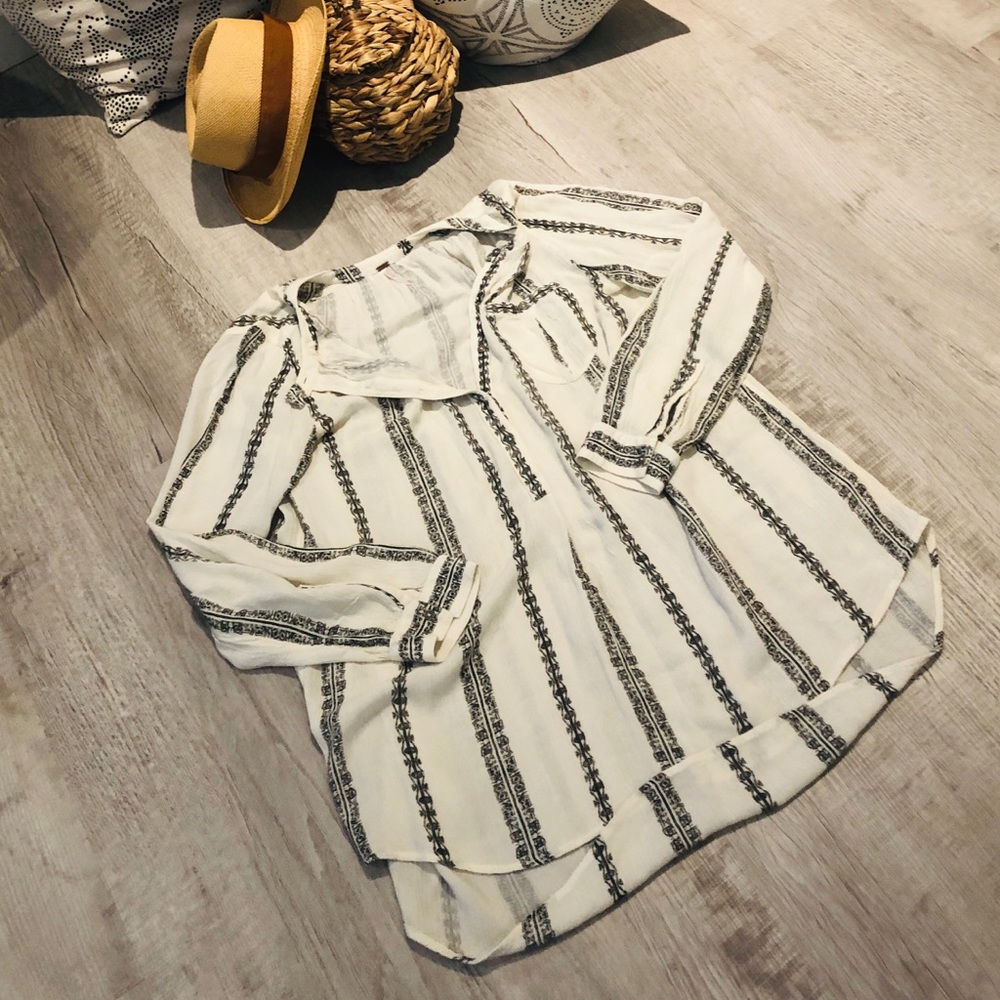 FREE PEOPLE oversized billowy blouse -M
